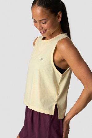 ICANIWILL - Mirage Cropped Singlet Butter Yellow - Dame - ICIW