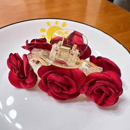 Hårklo Clip Barrette hästsvanshållare RÖD