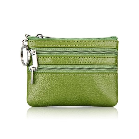 Lommebøker - Dame Lommebøker - Dame Lommebok med Nøkkelring - Skinnlommebok - Grønn