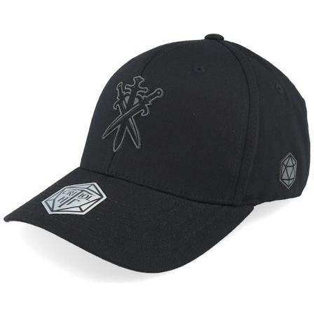 Critiql Hit - Zwart flexfit Cap - Swords Crossed Wooly Combed Black Flexfit @ Hatstore