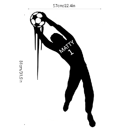 Innovativ fotbollsmålvakts väggdekal DIY hemväggdekoration för sovrum vardagsrum