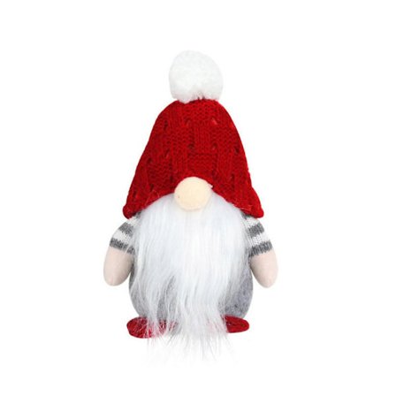 Stickad Mössa Julgranskulor Ornament Djur Jultomtar Snögubbe Docka Dekoration Gåva för Hem Semester Dekor Figur GS