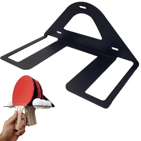 1 stk. bordtennisbat-holder, bordtennisbold-holder, bordtennisbat-displaystativ med boldholderhylde, batopbevaringsstativ