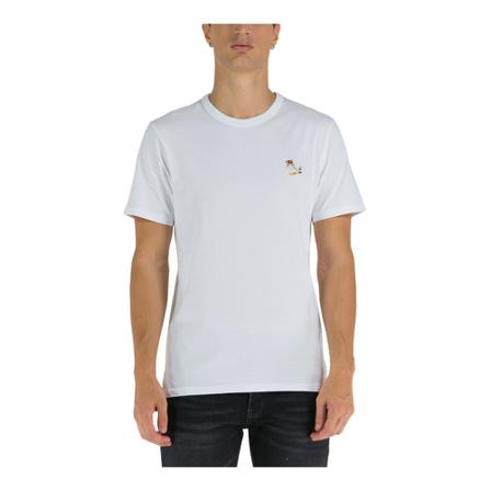 Maison Kitsuné T-Shirts , Wit , Heren , Maat: M