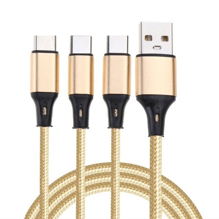 USB 2.0 tyypin A uros 3 tyypin C uros jakajakaapeli USB multi liitin nopeaan puhelimeen