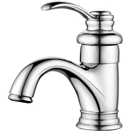 Retro Kylpyhuoneen Hana, Yksiosainen Messinkinen Allashana, Moderni Pesuallashana Säädettävällä Kuuma- ja Kylmävedellä, Kromi 3/8''