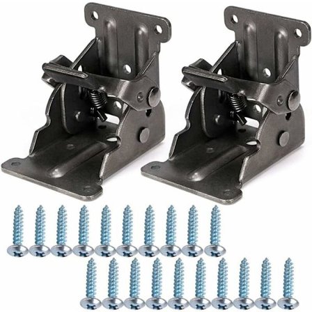 2 stk. 90 graders selvlåsende sammenleggbare hengsler, sammenleggbare braketter, arbeidsbenk sammenleggbare stålhyllebraketter