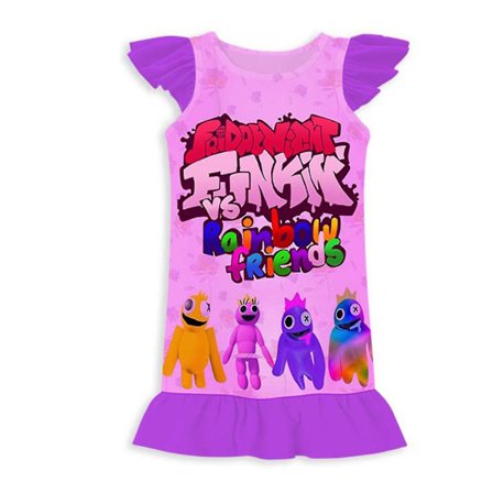 Rainbow Friend Girls Nattlinne Nattskjorta Pyjamas Nattlinne Sovkläder Pyjamas Klänning