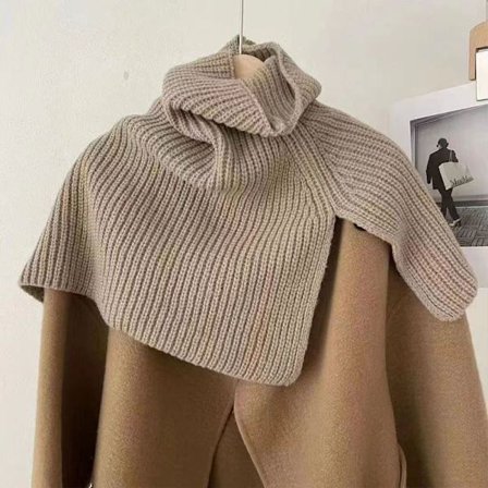 Strikket skjerf Neck Wrap Sjal KHAKI