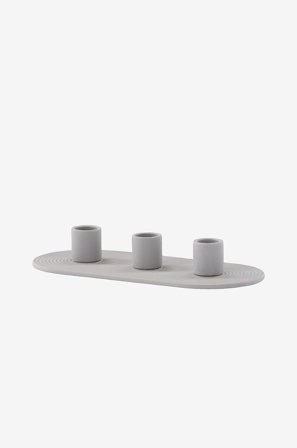 Venture Home - Lysestage Dian - Grå - Lysestager & lanterner - Fra Homeroom