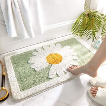 Grön 40*60cm halkfri tvättbar badrumsmatta dörrmattor duschmatta