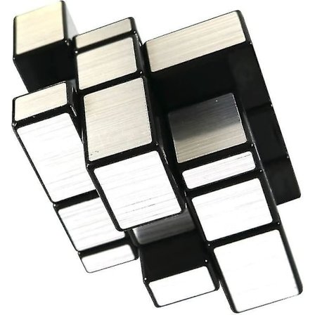 3x3x3 Spegel Silver Speed Cube Pussel Svart Gåva