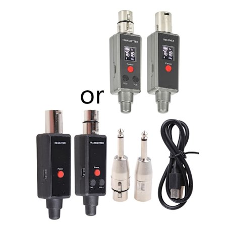 Langaton mikrofonijärjestelmä 2,4 GHz langaton XLR-lähetin ja -vastaanotin dynaamiselle mikrofonille, äänimikserille, PA-järjestelmälle