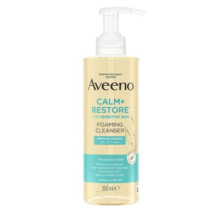 Aveeno CALM+RESTORE Foaming Make Up Removing Cleanser 200 ml, Skincare, Renseprodukter, Rens & Vask