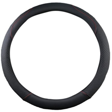 Universell bilrattskydd i imitation dermis, automatisk rattöverdrag, automatisk stoppning (svart + svart)