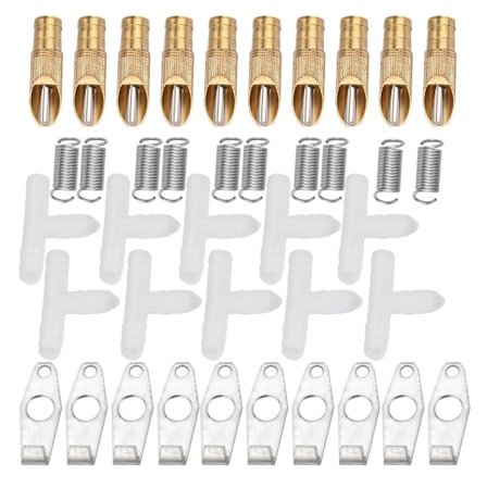 10 stk. Automatisk drikkedunk med nippel i rustfrit stål til kaniner, rotter, fritter, andenæb