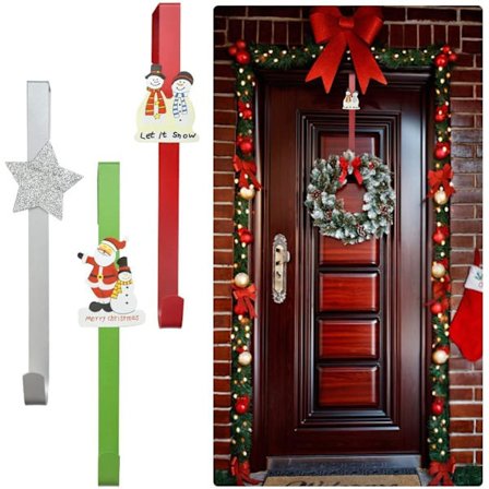 3 stk. julekransophæng til dørkroge i metal