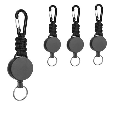 4st utdragbara nyckelringar - 60 cm vajerförlängning IC