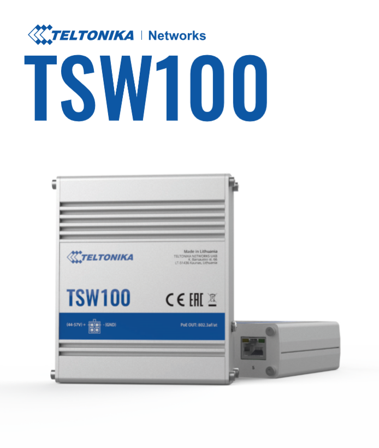 TELTONIKA TSW100 (EU) PoE+ switch x5