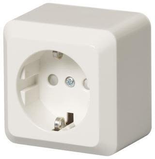 ABB 2TKA000660G1 Vägguttag 1-vägs, utanpåliggande, IP20, Strömbrytare & vägguttag