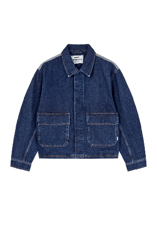 Mads Nørgaard Luke Denim Solar Jacket Block Jackor Dam Blå 36-38