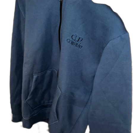 Blå hoodie med goggles från C.P. Company