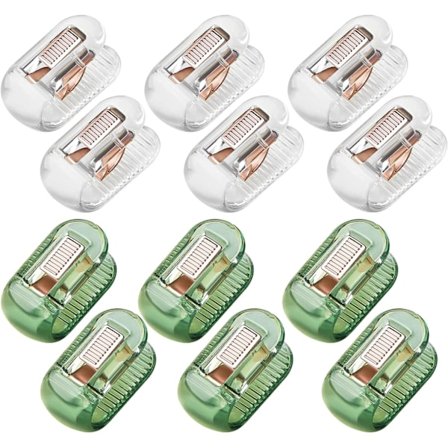 (Klar, Grön)Täcke Klämmor Set om 12, Lakan Klämmor för Sängkläder