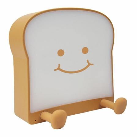 Night Light -puhelimen pidike Sarjakuva leipäpaahtoleivän muotoinen USB -ladattava valo himmennettävä lamppu Napauta Playful