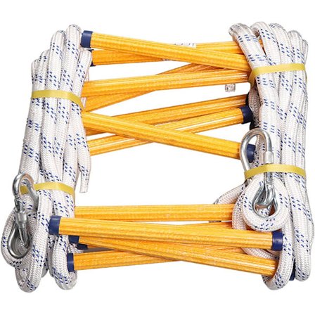 16ft Nødudgangsstige i Brandsikkert Tau - 2 Etager - Hurtig Udrulning - Brandsikkerhed