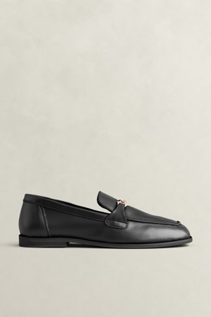 GANT Damen Gimble Leder Loafer (39) Schwarz