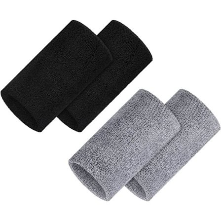 Par Sports Armbånd 15 cm Svedarmbånd Elastiske Sportsarmbånd Åndbart Stof Svedbånd til