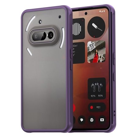 SKALO Nothing Phone (3a) 5G Color Bumper Frosted Suojakuori - Violetti