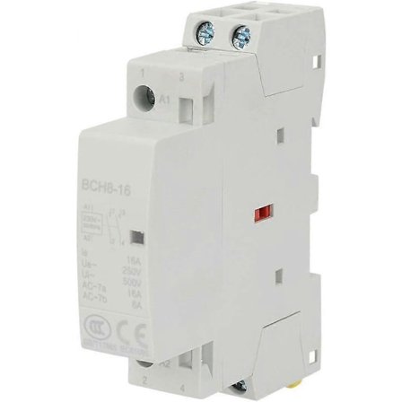 AC-kontaktori - Hiljainen kotitalouskäyttöön tarkoitettu AC-kontaktori 2P 16A 220V/230V 2NO 50/60HZ DIN-kiskoon asennettava AC-turvakontaktori