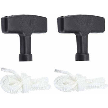 2 stk. rekylstartsnor, startsnor og håndtag, græsslåmaskine Sta