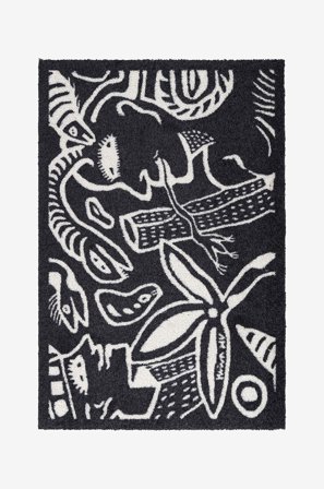 InHouse Group - Dørmåtte Esperanto Soft - Sort - Fladvævede tæpper - 60X90 - Fra Homeroom