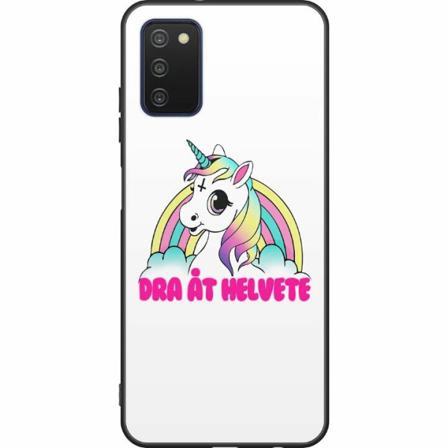 Samsung Galaxy A03s Svart Skal Unicorn - Dra Åt @!#