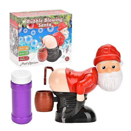 Automatisk Julemand Pruttende Boblemaskine Bærbar Udendørs Fest Legetøj Blæser Legetøj Til Julefest Gave Legetøj