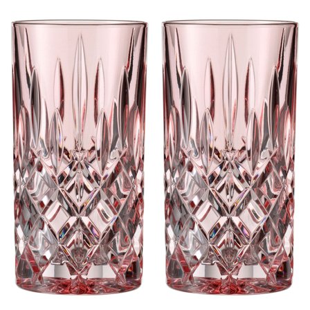 Nachtmann Noblesse longdrinkglass, rosé, 2 stk' - 'Rose