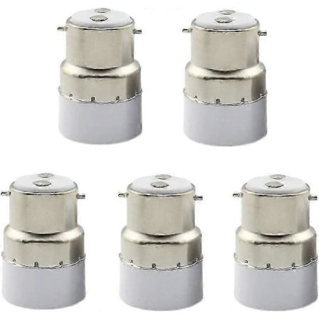 5-pack B22 till E14 Glödlampssockel Konverterare B22 Sockel Omvandlare till Standard E14 Adapter Lamphållare (FMY)