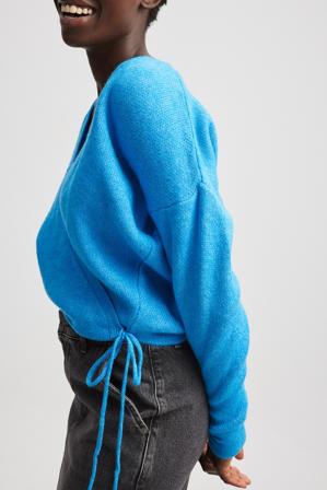 NA-KD Pull cache-cœur en tricot - Pulls en maille - Bleu - XX-Small/X-Small