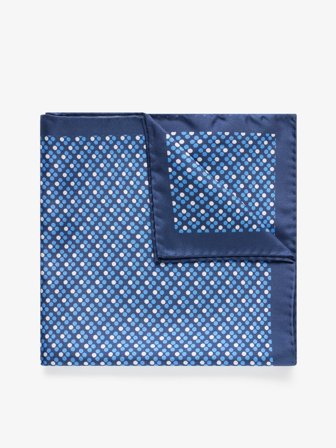 John Henric Men's Dark Blue Pocket Square Structure Size Onesize