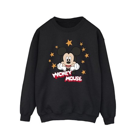 Disney Herr Mickey Mouse Stjärnor Sweatshirt XL Svart