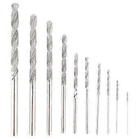 10-delars Diamantborrsats Twist Diamantspets Borr Kraftig Mini Diamantborrsats