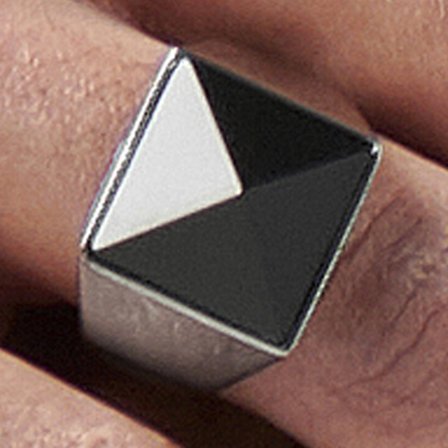 Lanie Silver-Tone Makt Ring for Men - Rings with stones