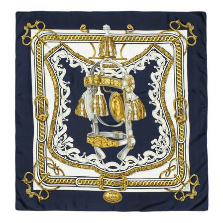 Hermès Vintage, Pre-owned Scarf Blauw, Dames, Maat:ONE Size