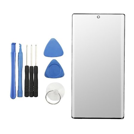 Ny Ersättnings LCD Skärm Front Yttre Glas Kompatibel med Samsung Galaxy Note 10 Plus Svart-xindaren