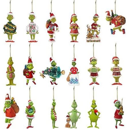 God Jul Grinch Ornament Juletre Hengende Dekor Figur Anheng -sz.11977{HH}