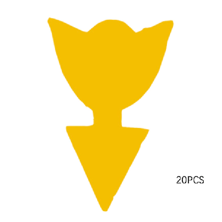 Dubbelsidig insektsklistermärke oregelbunden form insekter klistermärke klistermärke för utomhusbruk(20 st,Tulpan)