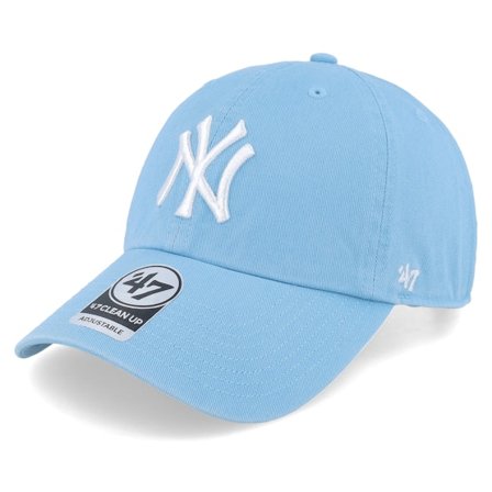 47 Brand - New York Yankees MLB Clean Up Columbia Dad Cap Unconstructed Blue Cap - MLB @ Hatstore