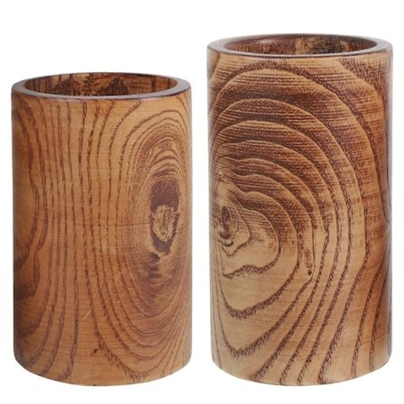 2 st Bestickhållare i Trä, Silverbestick Organisatörer, Förvaring av Bestick i Träbehållare